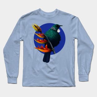 New Zealand Tui Bird Long Sleeve T-Shirt